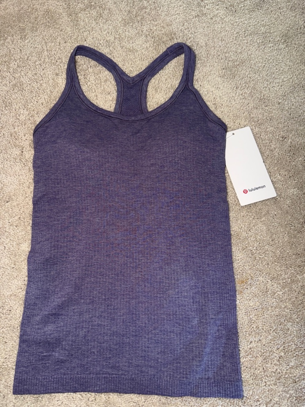 lululemon athletica Purple Racerback Seamless Tank